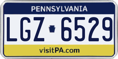 PA license plate LGZ6529