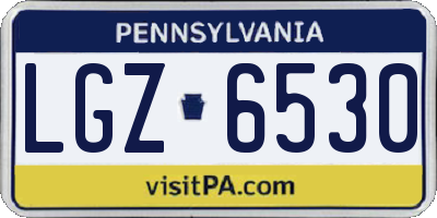 PA license plate LGZ6530