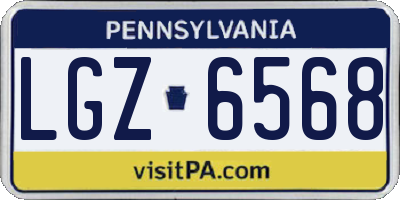 PA license plate LGZ6568