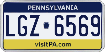 PA license plate LGZ6569