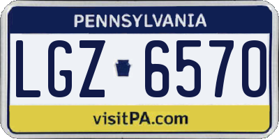 PA license plate LGZ6570