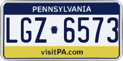 PA license plate LGZ6573