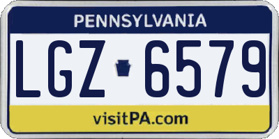 PA license plate LGZ6579