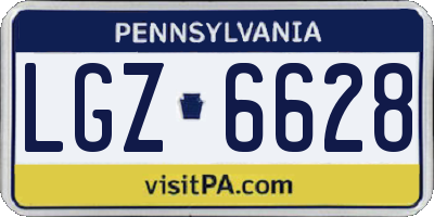 PA license plate LGZ6628