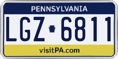 PA license plate LGZ6811