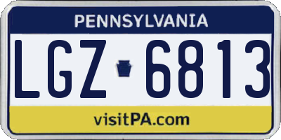 PA license plate LGZ6813
