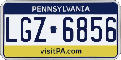 PA license plate LGZ6856