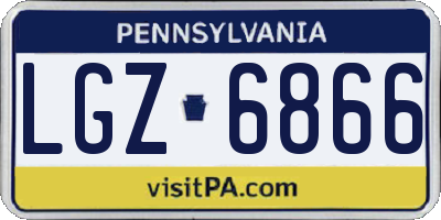 PA license plate LGZ6866
