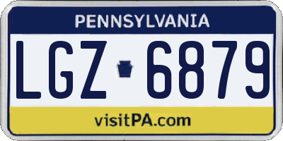 PA license plate LGZ6879