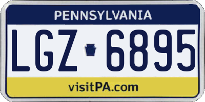 PA license plate LGZ6895