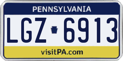 PA license plate LGZ6913