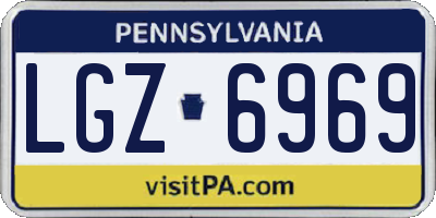 PA license plate LGZ6969