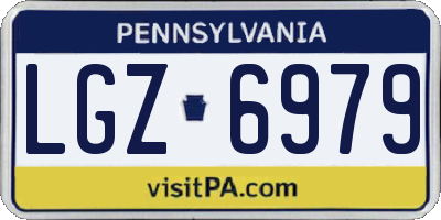 PA license plate LGZ6979