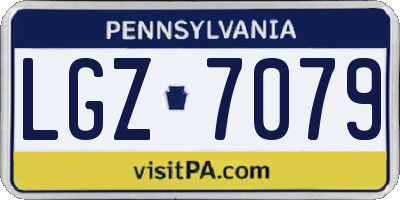 PA license plate LGZ7079
