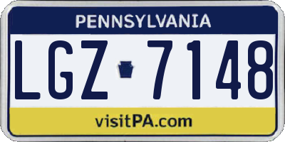 PA license plate LGZ7148