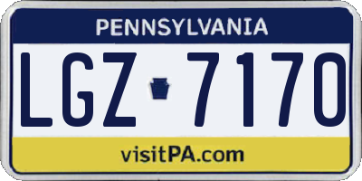 PA license plate LGZ7170