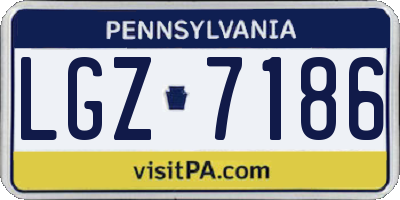 PA license plate LGZ7186
