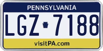 PA license plate LGZ7188