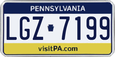 PA license plate LGZ7199
