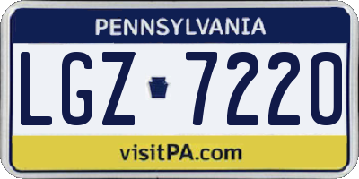 PA license plate LGZ7220