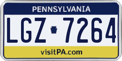 PA license plate LGZ7264