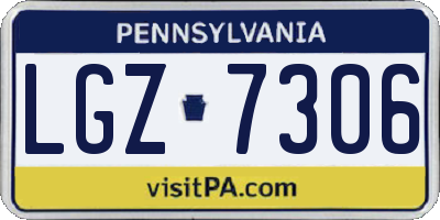 PA license plate LGZ7306