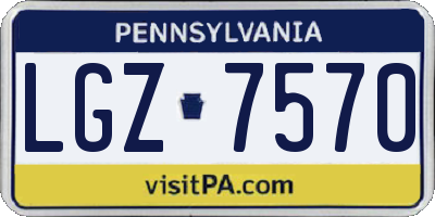 PA license plate LGZ7570