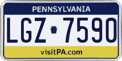 PA license plate LGZ7590