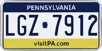 PA license plate LGZ7912