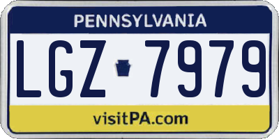 PA license plate LGZ7979