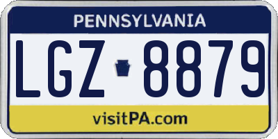 PA license plate LGZ8879