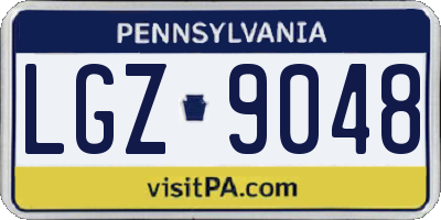 PA license plate LGZ9048