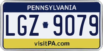 PA license plate LGZ9079