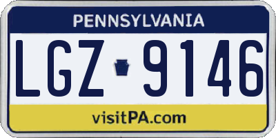 PA license plate LGZ9146