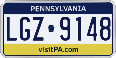 PA license plate LGZ9148