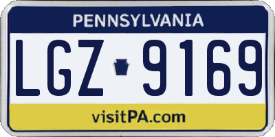 PA license plate LGZ9169