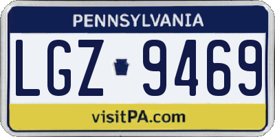 PA license plate LGZ9469
