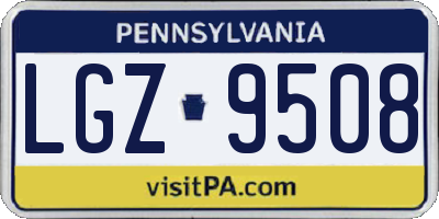 PA license plate LGZ9508
