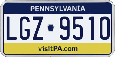 PA license plate LGZ9510