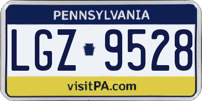 PA license plate LGZ9528