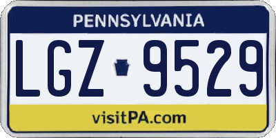 PA license plate LGZ9529
