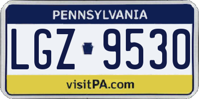 PA license plate LGZ9530