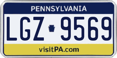PA license plate LGZ9569