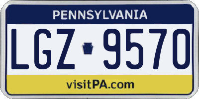PA license plate LGZ9570