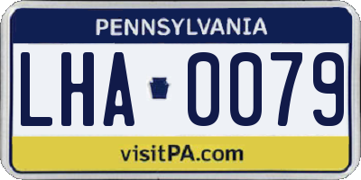 PA license plate LHA0079