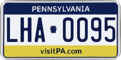 PA license plate LHA0095