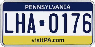 PA license plate LHA0176