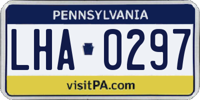 PA license plate LHA0297