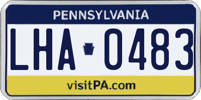 PA license plate LHA0483