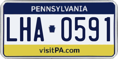 PA license plate LHA0591